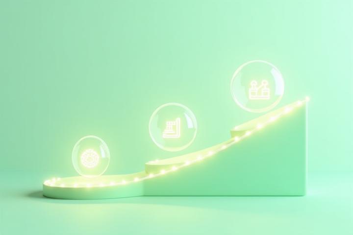 Gráfico de timeline mostrando un plan de detox digital gradual en tres fases con iconos de progreso y equilibrio.